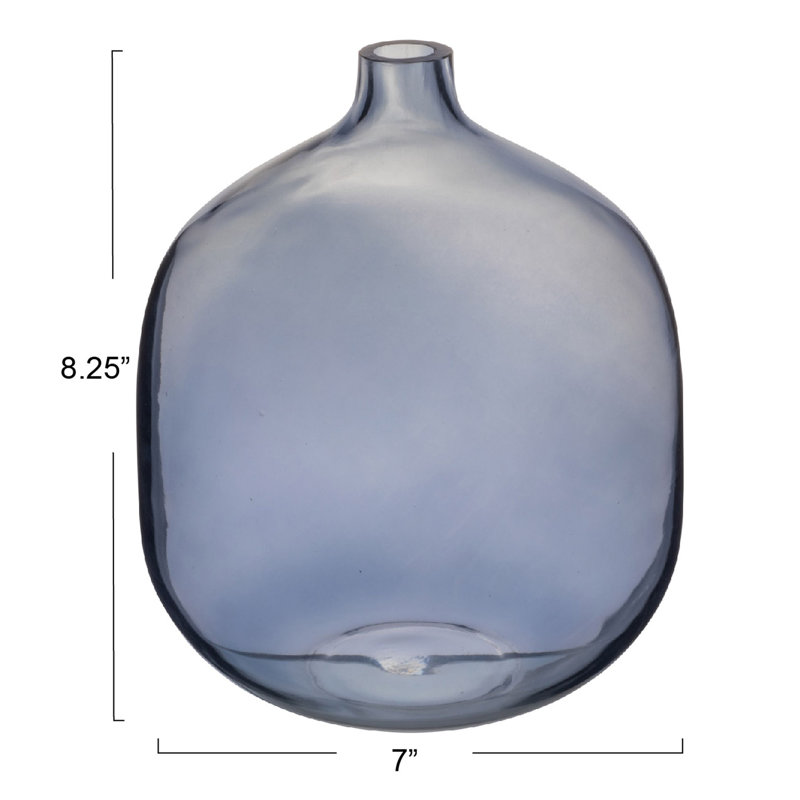 Madaki Glass Table Vase, Blue