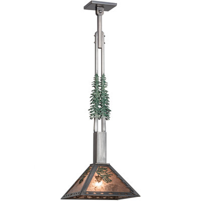 Luminaire suspendu conique 1 lumière Winter Pine