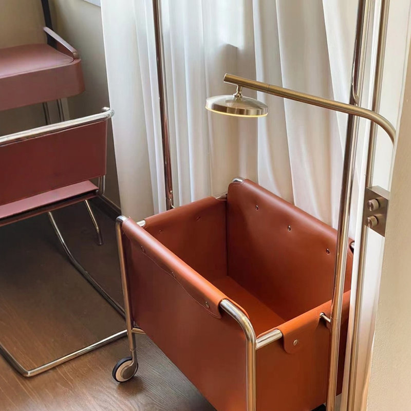 Panier en cuir, Orange