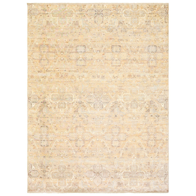 Tapis beige rectangulaire unique de 9 pi x 12 pi Rugs By Tissage