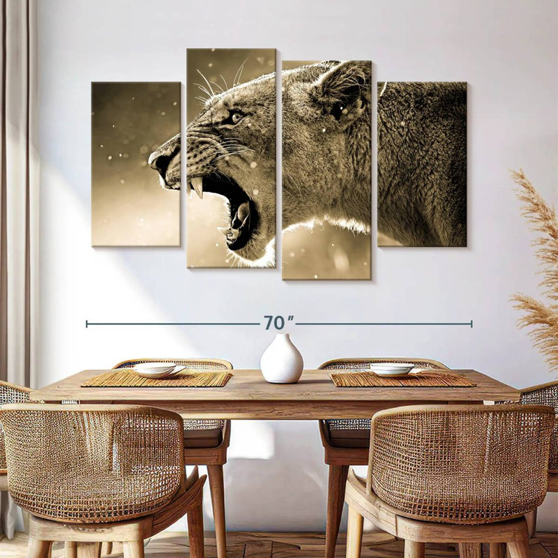 Brampt Enraged Lioness, 42'' H x 68'' W