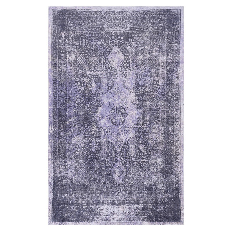 4X6 Washable Area Rug, Low-Pile, Non-Shedding, For Bedroom, Living Room, Kitchen, Dining Room - Unusual Design Rug 4X6, Machine Washable, Non-Slip, Cozy And Comfortable