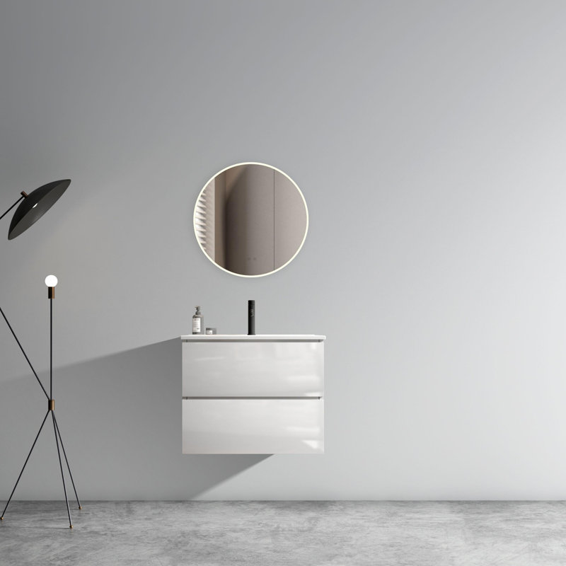 Meuble-lavabo mural 24 po avec lavabo en céramique