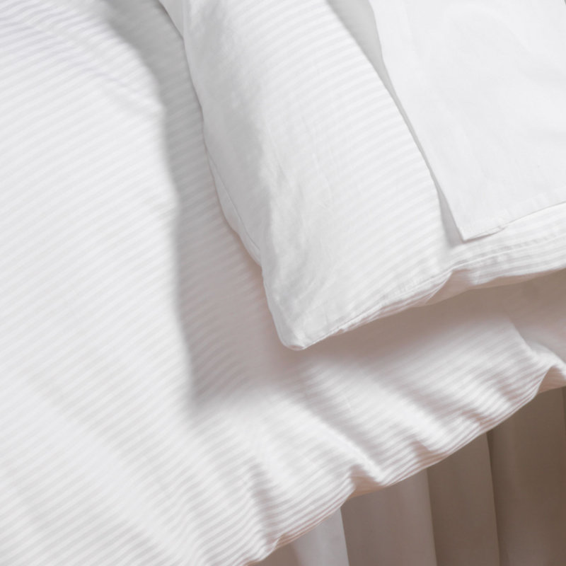 Satin Striped Duvet Cover, Super King Duvet Cover