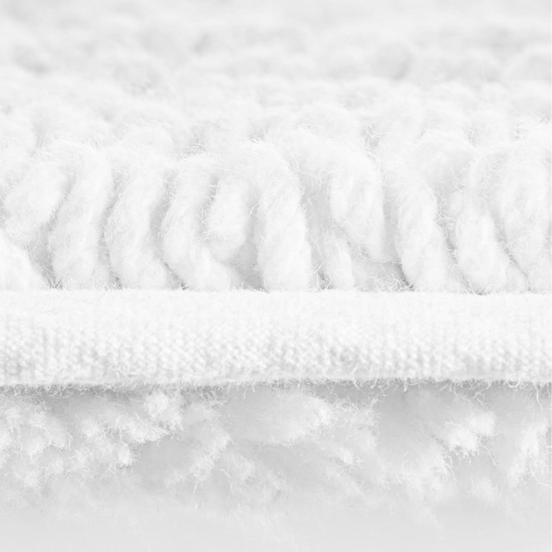 Tapis 100% coton 24 po x 60 po blanc réversible 3000 g / m² - et durable, facile à entretenir