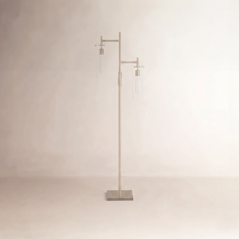 Gilbert 64.25'' Traditional Floor Lamp, Antique Brass