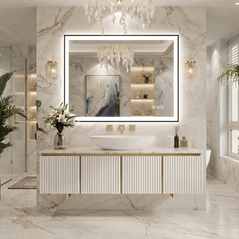 Miroir de salle de bain Lunara, 40 po x 30 po
