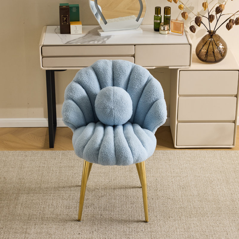 Metal Accent Stool, Blue