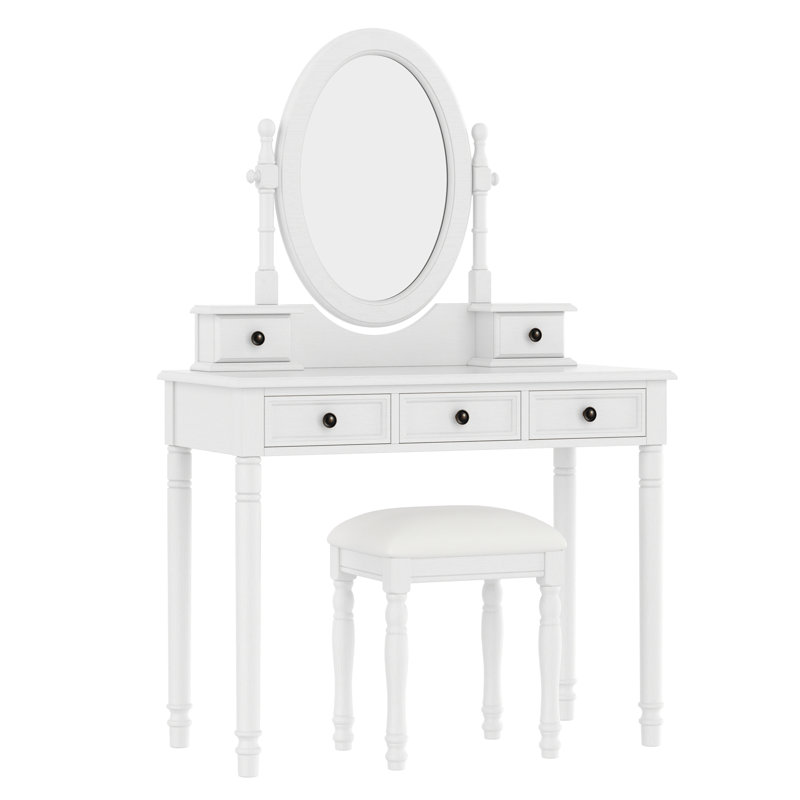 Bureau de coiffeuse avec miroir à angle réglable
