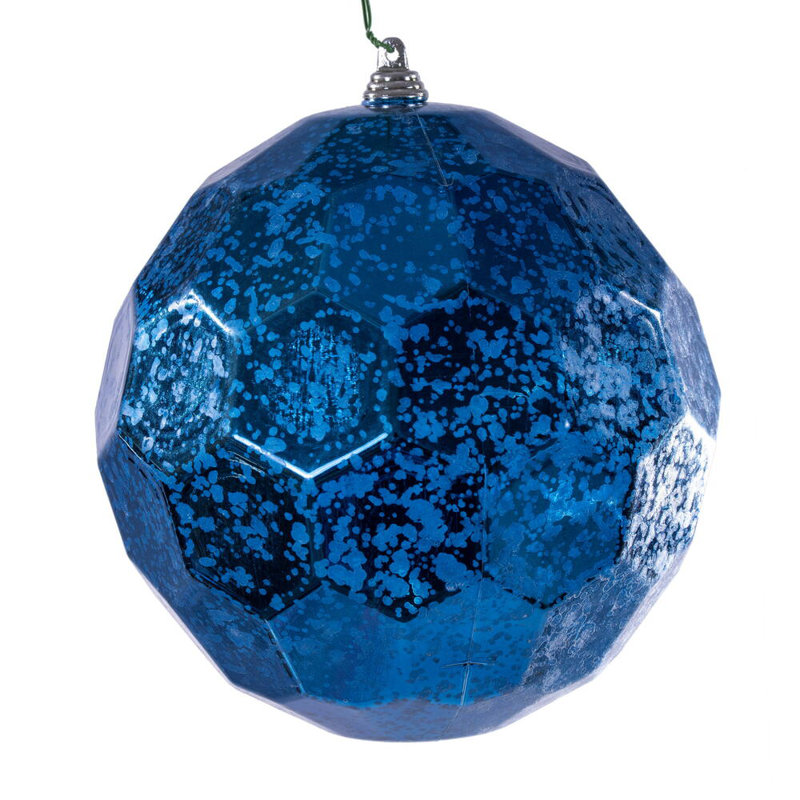 Ornement 6 po Honeycomb Mercury. Comprend 2 pièces par sac., Bleu minuit