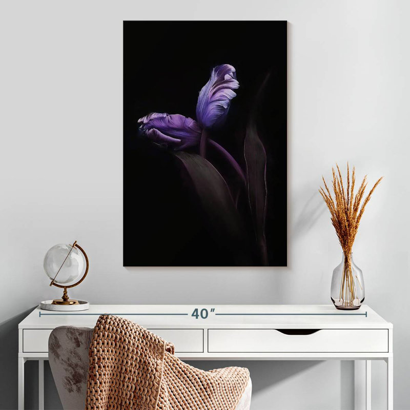 Harnek Violet Flower Buds, 30" H x 20" W