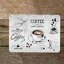 Planche de service en verre personnalisée de conception moderne sur le thème du café, idéale pour la cuisine et parfaite pour les amateurs de café-114446551