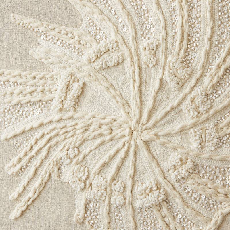 Embroidered Cotton Linen Blend Decorative Pillow Cover