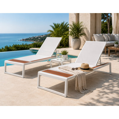 Hamden Outdoor Chaise Lounge Set