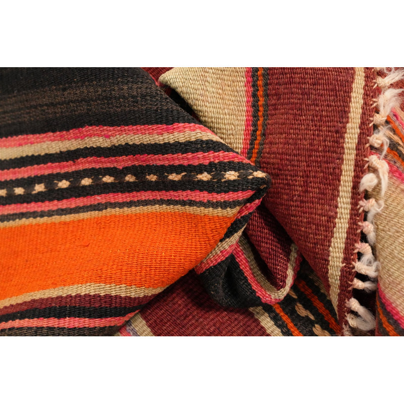 Tapis géométrique à teinture kilim 5 x 7