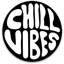 Tapis typographique rond en coton "Chill Vibes"-2103367590