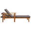 Chaise longue simple en acacia 78,7 po avec coussins-517311706