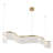 48" Modern Gold Integrated LED Wave Linear Chandelier with Acrylic Shade