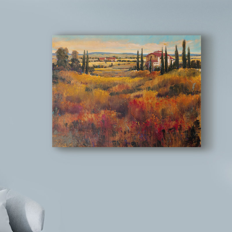 « tuscany sky i », reproduction de peinture à l’acrylique sur toile tendue, H 14 po x l 19 po x P 2 po