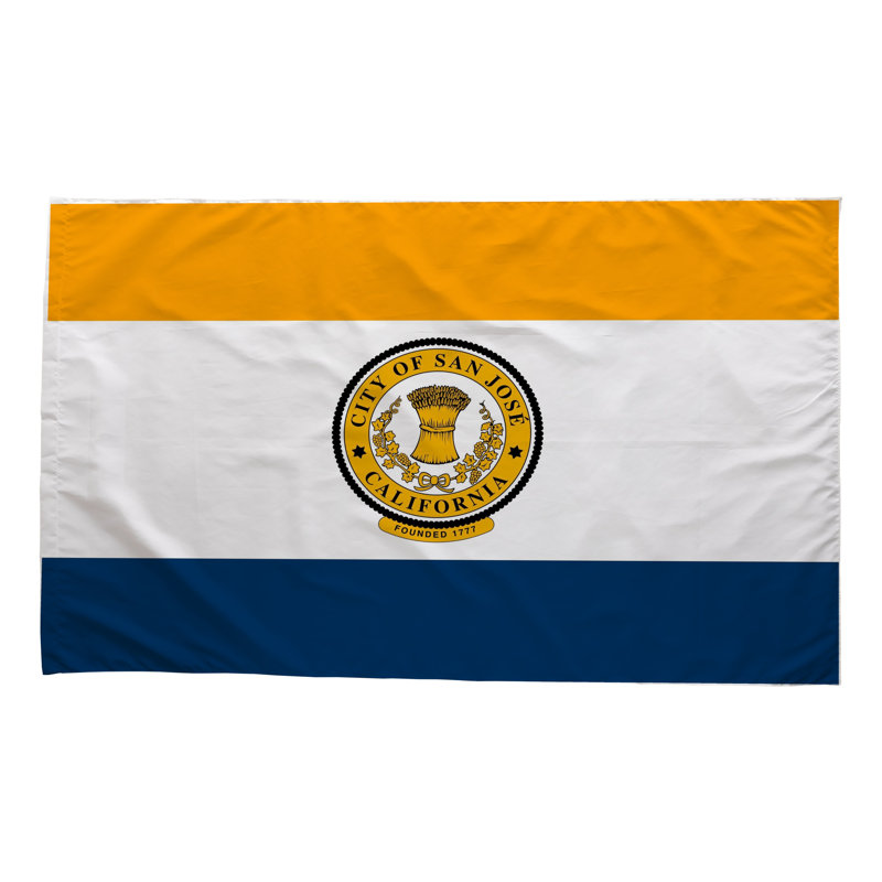 Drapeau de la ville de San Jose - drapeau extérieur, 36" H x 60"  W