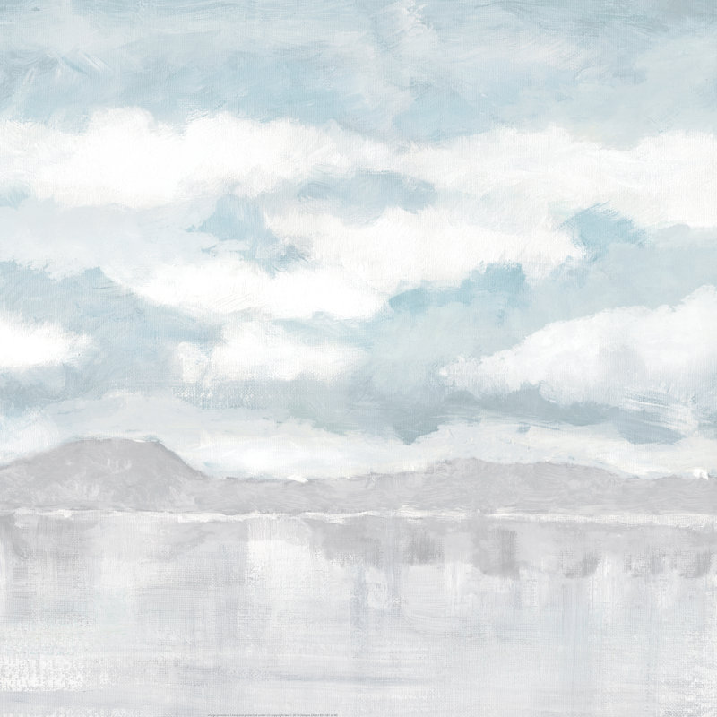 Reproduction d’art sur toile recouverte de ciel bleu gris, H 30 po x l 30 po