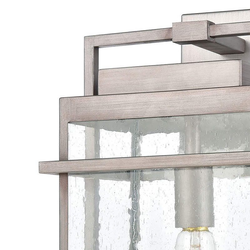 Applique murale d'extérieur 1 lumière Breckenridge 22 po - Zinc vieilli, H 22 po x l 10 po x P 8 po