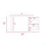 Bureau 120, deux tiroirs, deux tablettes