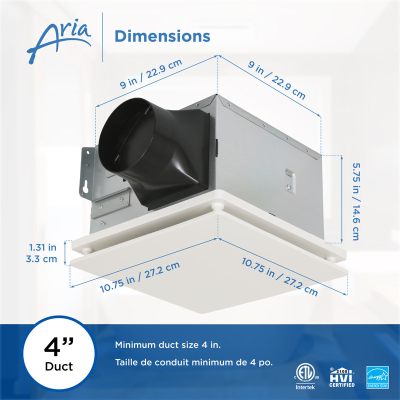 Ventilateur de salle de bain plafonnier Aria