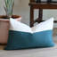 Jeté Boho bleu sarcelle et blanc-114397311-114397310