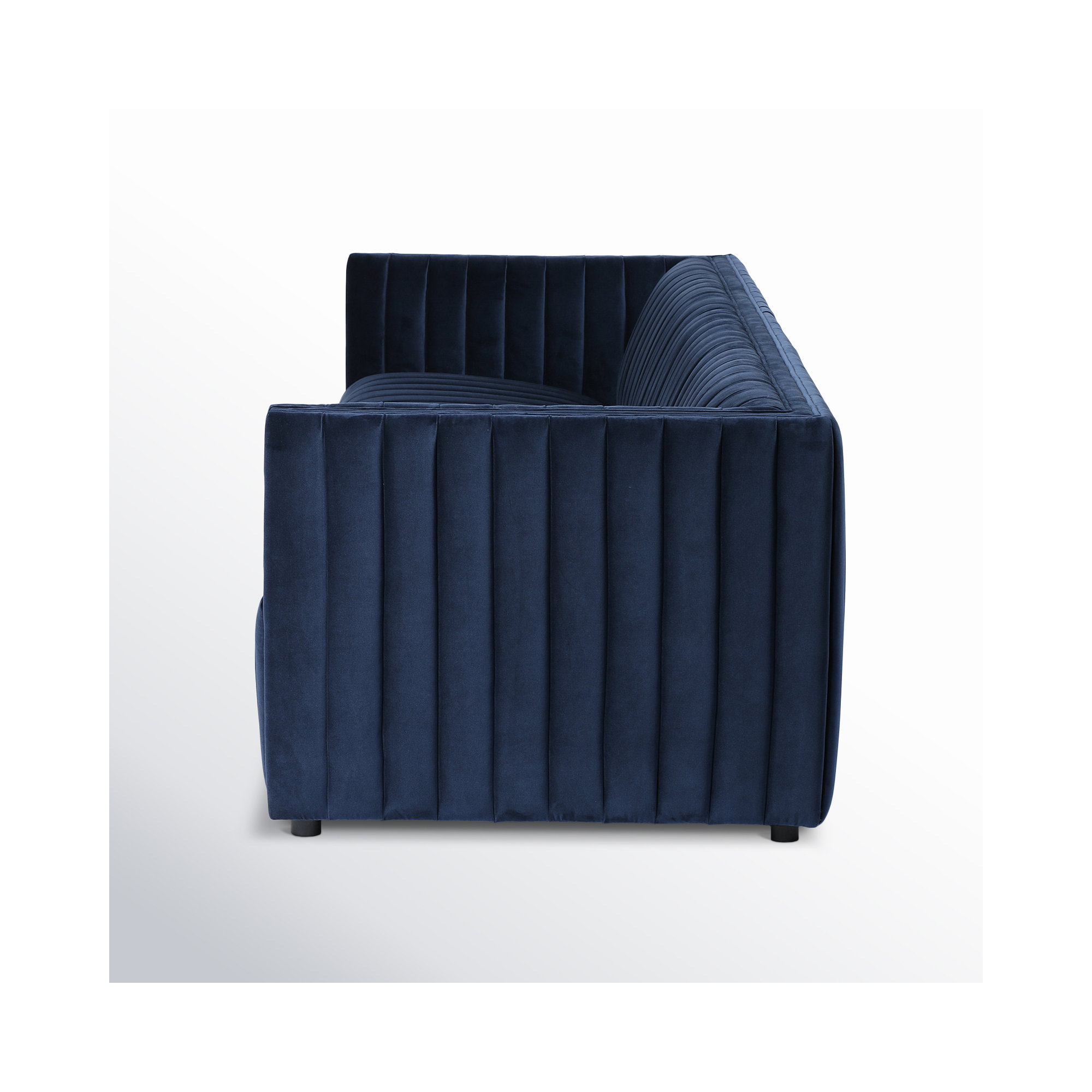 Brandt 97" Tuxedo Arm Sofa, 26.5" H x 97" W x 35" D, Sapphire Navy