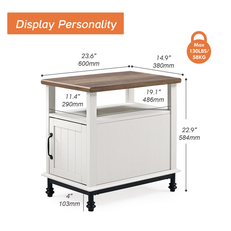 Table de bout avec rangement Dwja