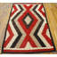 Great Tan White and Red Color with Rhombus Desing Antique American Navajo Rug