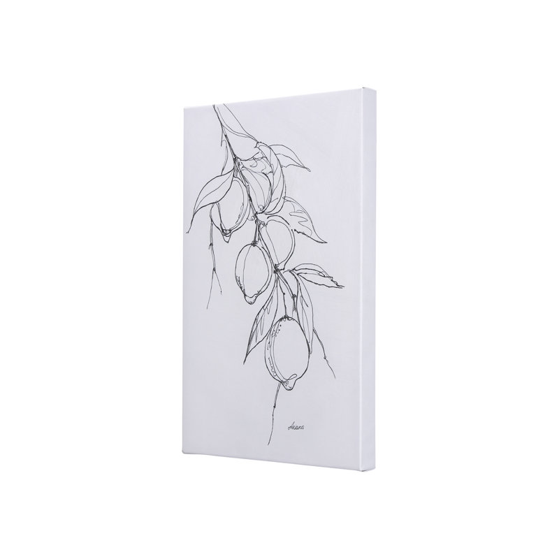 Toile texturée embellie à la main «I branch», H 27 po x l 18 po x P 1,5 po