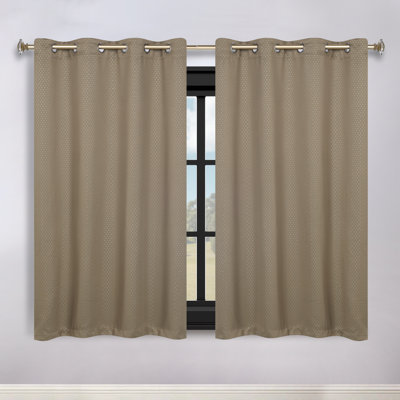 Wiechmann Geometric Shimmer Abstract Room Darkening Curtain Panel Set