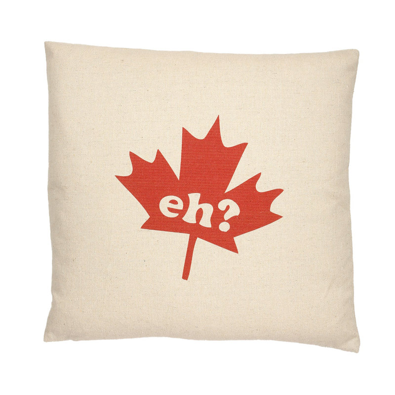 Eh? In A Red Maple Leaf With Polyester Insert Pillow