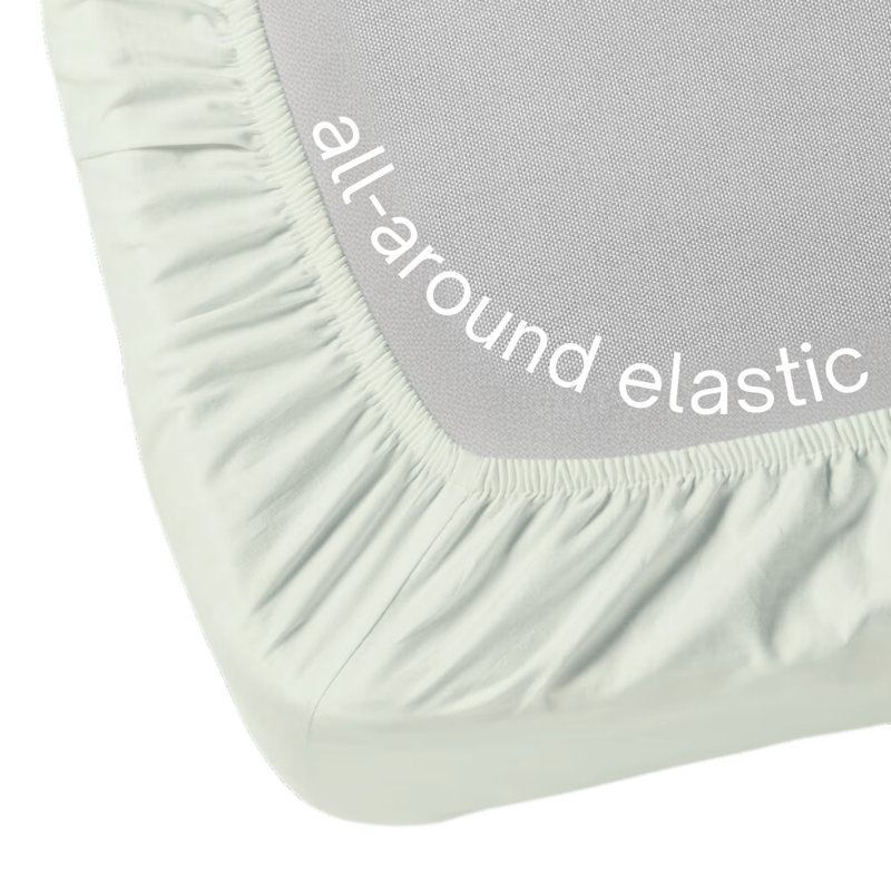100% Cotton Jersey Knit Sheet Set, Full Sheet Set with 2 Pillowcases, Green