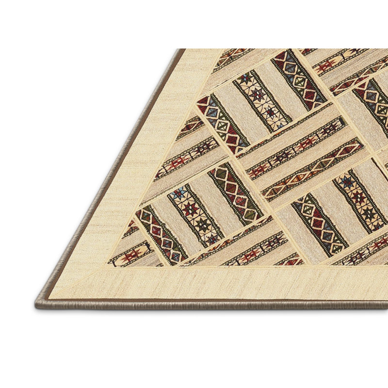 Tapis brun clair / brun clair, Rectangle 5 pi x 7 pi
