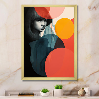 «Woman Portait Collage Fusion Forms II - Abstract Collages», art mural