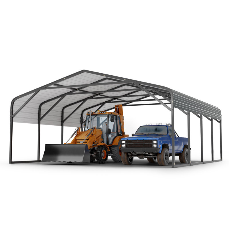 20X20x9.8 FT Metal Carport Garage With Reinforced Frame, Galvanized Steel Roof, Waterproof & UV Protected Garage, Outdoor Canopy