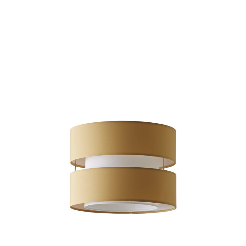 Blended Fabric Drum Pendant Shade, 19cm H x 26cm W x 26cm D, Beige