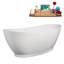 Baignoire autoportante 67 "avec drain interne Streamline-101688766