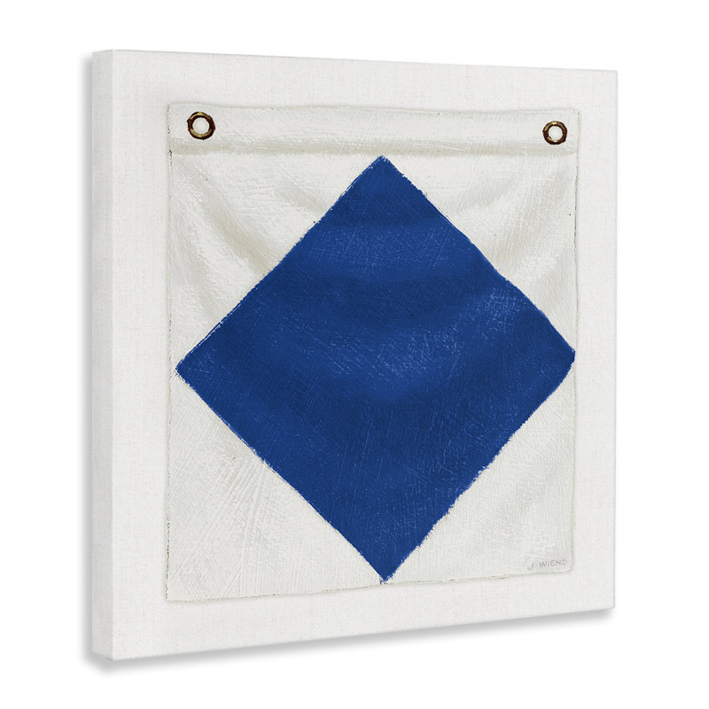 «Blue & White Nautical Flag», art mural par James Wiens, H 30 po x l 30 po