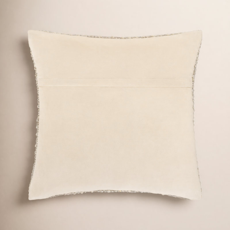 Coussin décoratif carré Tessa Ivory, Housse de coussin seulement - sans coussin