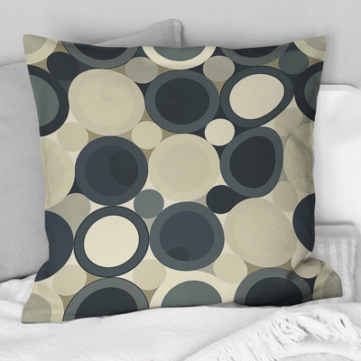Coussin Mid-Century gris anthracite