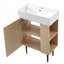Meuble-lavabo 21,6 po avec lavabo simple en céramique, rangement sur le côté droit-291825247