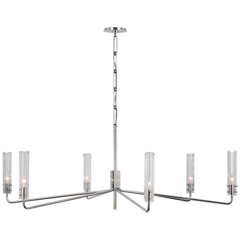 Casoria 6 - Light Chandelier, Polished Nickel