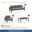 Ensemble de mobilier de patio moderne en métal toutes saisons avec coussins de 5 pouces-975476338