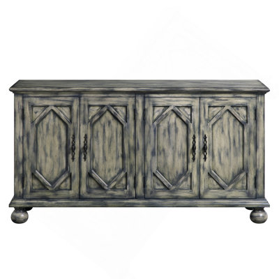 Pavan Rustic Gray Finish Console Cabinet