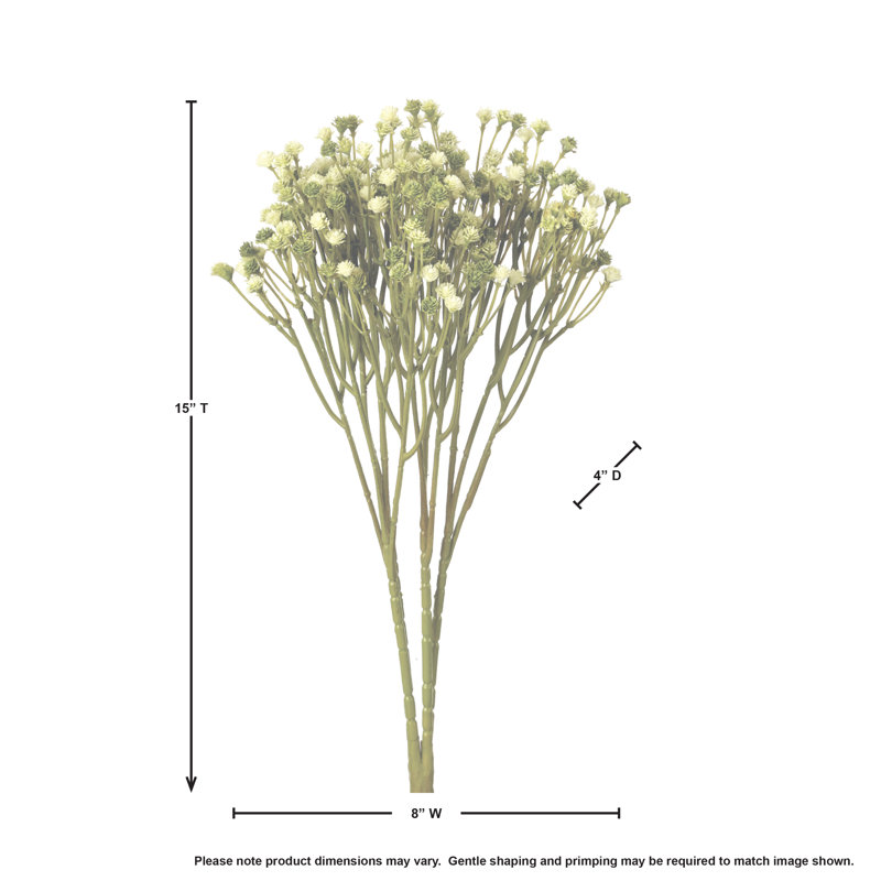 Buisson en plastique 15 po Gypsophila, Crème