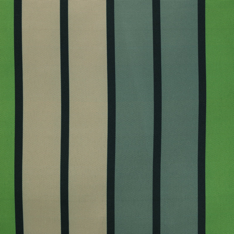 Vintage Green and Blue Striped Outdoor Throw Pillow